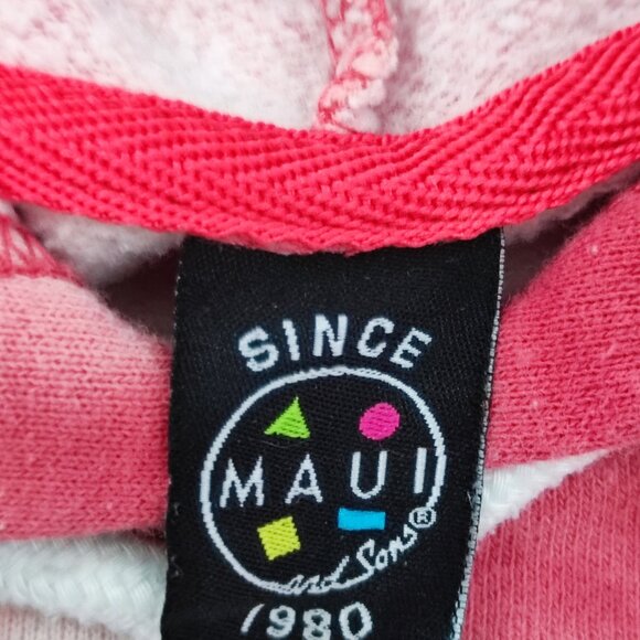 Maui and Sons pull over hoodie men's size L tie-dye white & salmon pink kangaroo - Picture 5 of 13